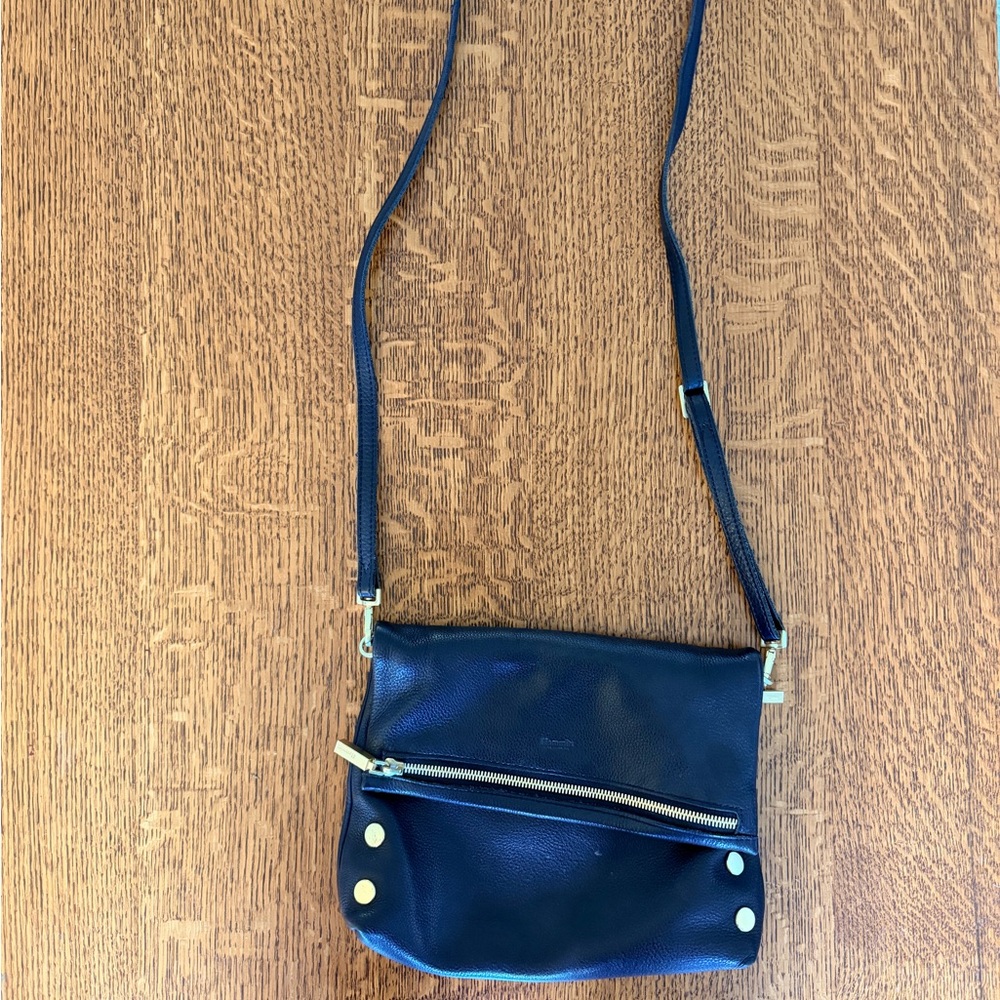 Hammitt LA VIP Med Cross Body Black Leather Bag